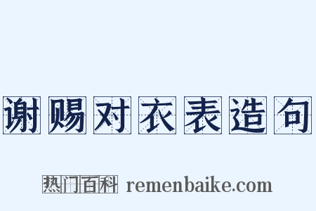 谢赐对衣表造句是什么意思的图片